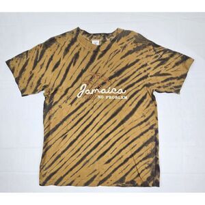Jamaica‎ T-Shirt Mens Large. Tie Dye No Problem Embroidered ShortSleeve Tee.